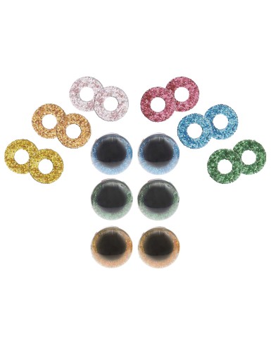 Rico Design Glitter Safety eyes 12 mm