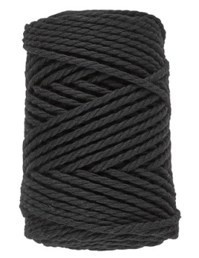 Lammy Yarns Macrame 8 (3mm) Black (001)