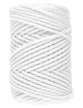 Lammy Yarns Macrame 8 (3mm) White (005)