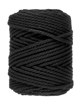 Lammy Yarns Macrame 10 (5mm) Black (001)