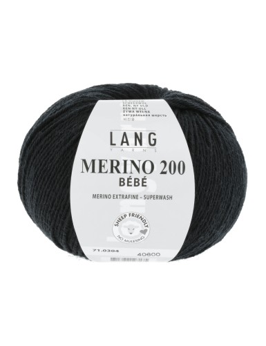 Lang Yarns Merino 200 Bebe Black (71.0304)