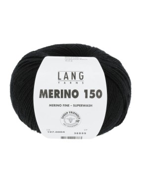 Lang Yarns Merino 150 Black (197.0004)