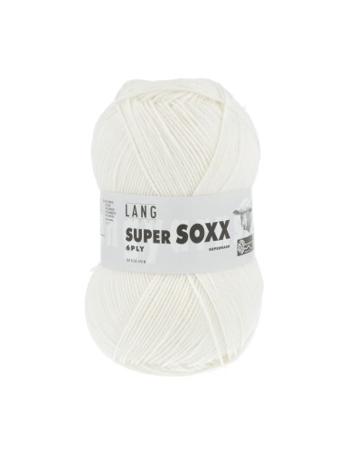 Lang Yarns Super Soxx 6 Ply Superwash UNI White (0001)