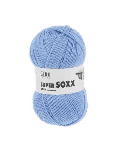 Lang Yarns Super Soxx 6 Ply Superwash UNI Blue (0021)