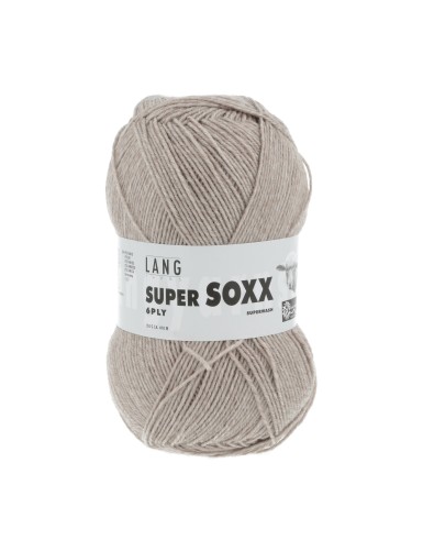 Lang Yarns Super Soxx 6 Ply Superwash UNI Light Taupe (0022)