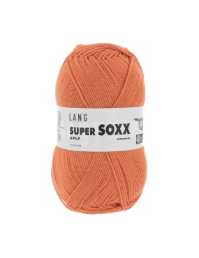 Lang Yarns Super Soxx 6 Ply Superwash UNI Royal Orange (0059)