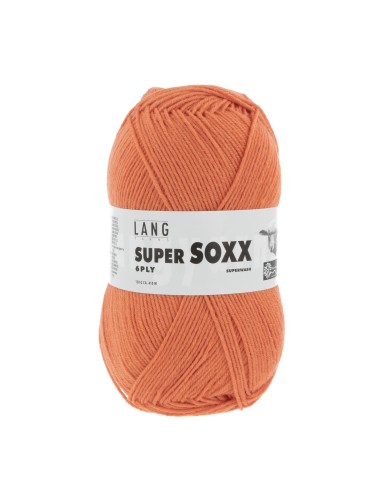 Lang Yarns Super Soxx 6 Ply Superwash UNI Royal Orange (0059)