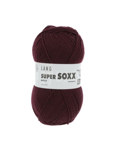 Lang Yarns Super Soxx 6 Ply Superwash UNI Bordeaux (0064)