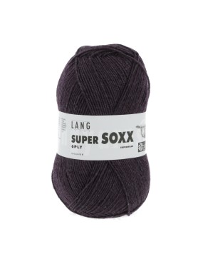 Lang Yarns Super Soxx 6 Ply Superwash UNI Aubergine (0080)