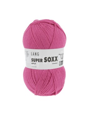 Lang Yarns Super Soxx 6 Ply Superwash UNI Hot Pink (0084)