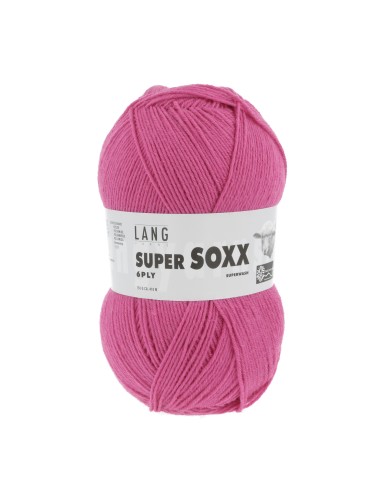 Lang Yarns Super Soxx 6 Ply Superwash UNI Hot Pink (0084)