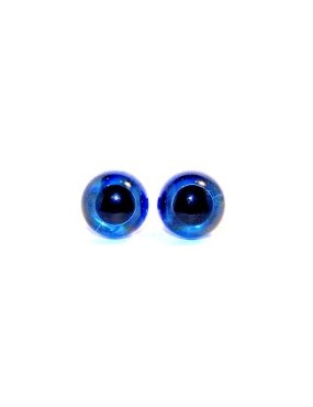 Teddy Ogen Transparant 8 mm (blauw)