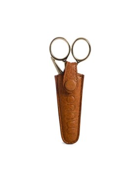 Muud Espoo Handmade Leather Scissor Case 3.5 x 2 x 8 cm - whisky