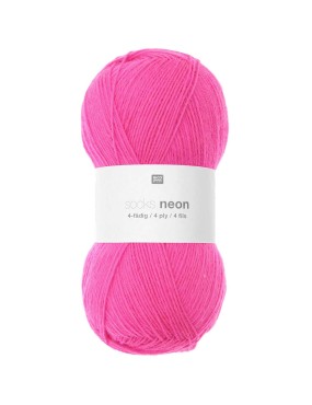 Rico Design Socks Neon Rose (002)