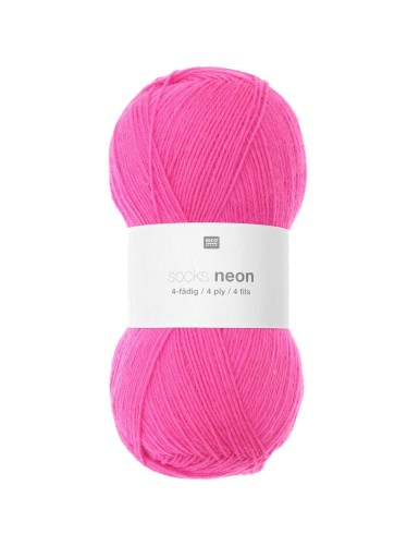 Rico Design Socks Neon Rose (002)