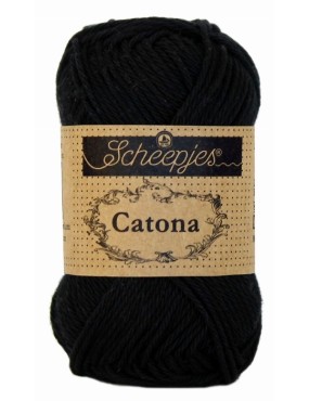 Scheepjes Catona Jet Black 25g